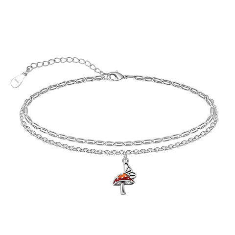 Sterling Silver Multi-layered Animal Anklet