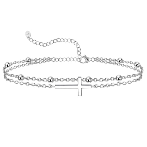 Sterling Silver Multi-layered Animal Anklet