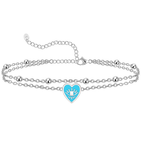 Sterling Silver Multi-layered Animal Anklet