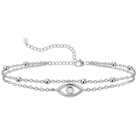 Sterling Silver Multi-layered Animal Anklet