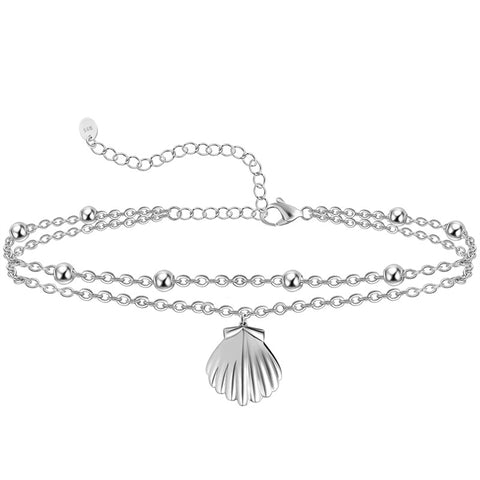 Sterling Silver Multi-layered Animal Anklet