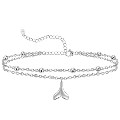 Sterling Silver Multi-layered Animal Anklet