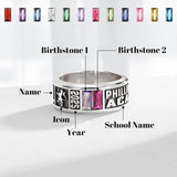 Sterling Silver Custom High School College University Graduation Ring