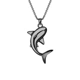 Sterling Silver Shark Pendant Necklace