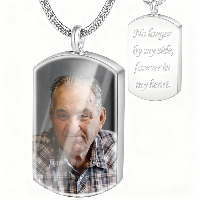 Stainless Steel Personalized Photo Engraved Urn Necklace for Ashes