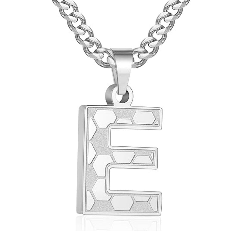 14K Gold Plated Soccer Initial Pendant Necklace for Men