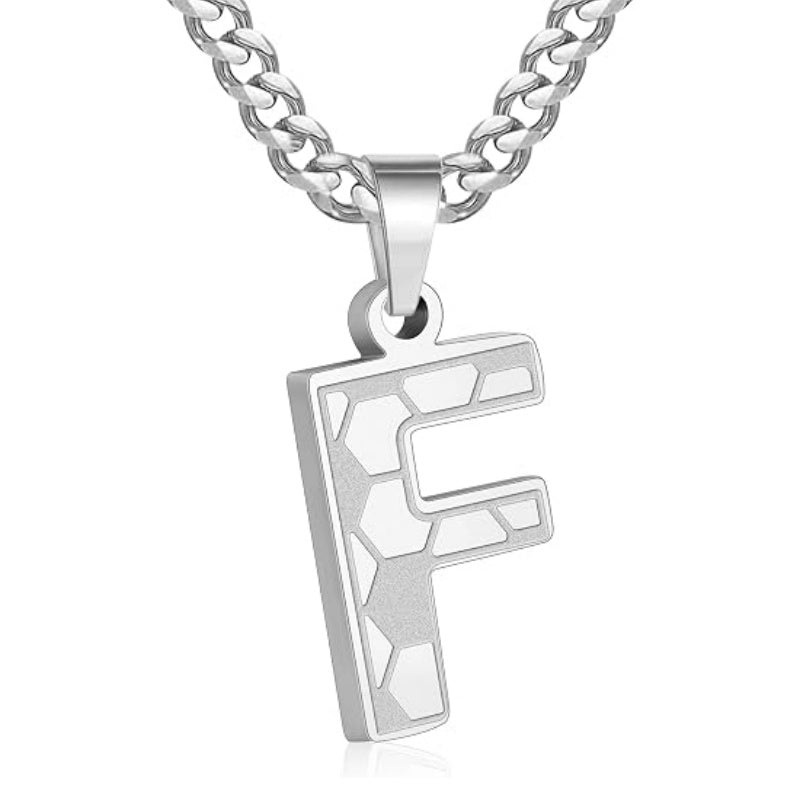 14K Gold Plated Soccer Initial Pendant Necklace for Men