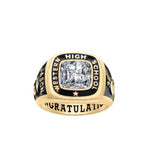 Sterling Silver Personalized Engraved Birthstone 2025 High School College Class Ring