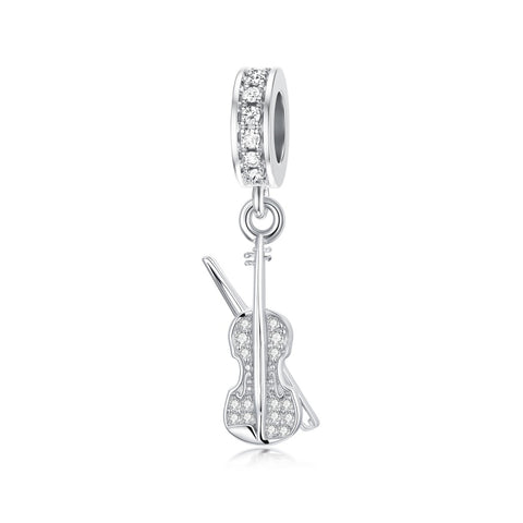Sterling Silver Music Note Guitar  Piano  Violin  Drum Set Flute Harp Saxophone Charm Beads
