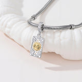 Sterling Silver Cubic Zirconia  Star Tarot Card Sun Tarot Card Charm Beads