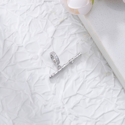 Sterling Silver Music Note Guitar  Piano  Violin  Drum Set Flute Harp Saxophone Charm Beads
