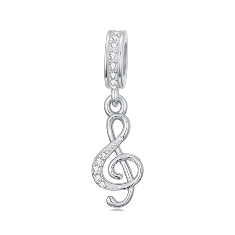 Sterling Silver Music Note Guitar  Piano  Violin  Drum Set Flute Harp Saxophone Charm Beads