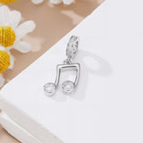 Sterling Silver Music Note Guitar  Piano  Violin  Drum Set Flute Harp Saxophone Charm Beads