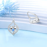 Sterling Silver Koala Leverback Earrings