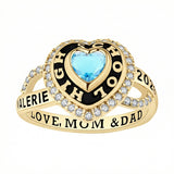 Sterling Silver Custom  High School College Graduation Class Ring Graduation Gifts for Women