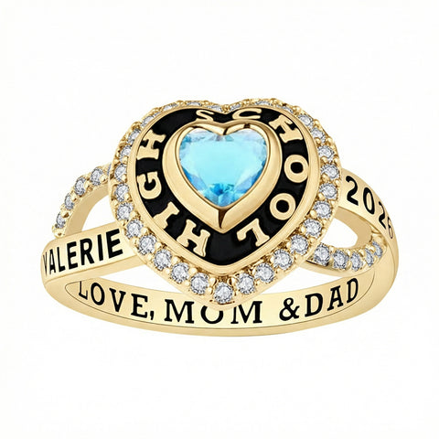Sterling Silver Custom  High School College Graduation Class Ring Graduation Gifts for Women