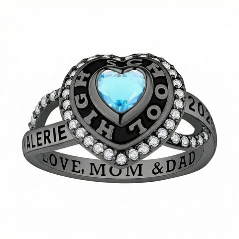 Sterling Silver Custom  High School College Graduation Class Ring Graduation Gifts for Women
