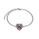 Sterling Silver Heart Urn Bracelet for Ashes Memorial Keepsake Jewelry Gifts for Women