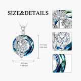 Sterling Silver Crystal Birthstone 12 Birth Flower  Pendant  Necklace