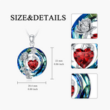 Sterling Silver Crystal Birthstone 12 Birth Flower  Pendant  Necklace