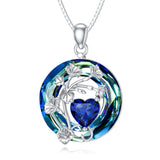 Sterling Silver Crystal Birthstone 12 Birth Flower  Pendant  Necklace