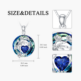 Sterling Silver Crystal Birthstone 12 Birth Flower  Pendant  Necklace