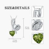 Sterling Silver Cubic Zirconia 12 Month Birth Flower Pendant Necklace