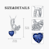 Sterling Silver Cubic Zirconia 12 Month Birth Flower Pendant Necklace