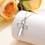 Sterling Silver Cross Flute Gymnastics Violin Piano Cello Pendant Necklace Cross Jewelry Birthday Christmas Gift