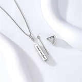 Sterling Silver  Opal Personalized Engraved Bar Pet  Butterfly Dragonfly Tree of Life  Urn Necklace for Ashes