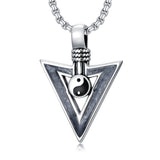 Sterling Silver Cross Celtic Knot Yin Yang Peace Sign Arrowhead Pendant  Necklace