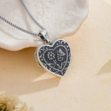 Sterling Silver Butterfly Heart Birth Flower Photo Locket Pendant Necklace for Women Birthday Christmas  Gifts