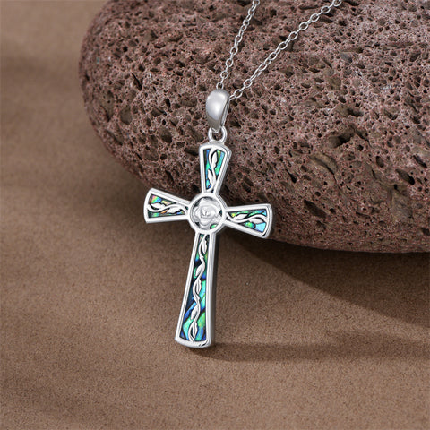 Sterling Silver Abalone Shell Dragonfly Plumeria Rose Sunflower Pendant Necklace