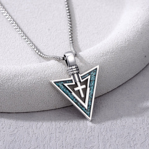 Sterling Silver Cross Celtic Knot Yin Yang Peace Sign Arrowhead Pendant  Necklace