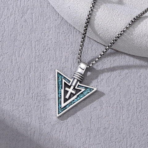 Sterling Silver Cross Celtic Knot Yin Yang Peace Sign Arrowhead Pendant  Necklace