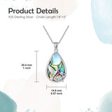 Sterling Silver Moonstone Cardinal Dragonfly Hummingbird Butterfly Bee Pendant Necklace for Women
