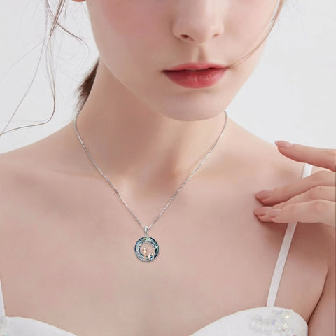 Sterling Silver  Crystal Tree of Life Mother Daughter Father Daughter Sisters Friends Pendant Necklace for Women