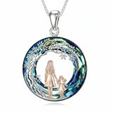 Sterling Silver  Crystal Tree of Life Mother Daughter Father Daughter Sisters Friends Pendant Necklace for Women