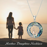 Sterling Silver  Crystal Tree of Life Mother Daughter Father Daughter Sisters Friends Pendant Necklace for Women
