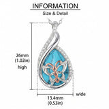 Sterling Silver Lapis Lazuli Black Onyx Moonstone Moss Agate Turquoise Butterfly Dragonfly Hummingbird  Pendant Necklace