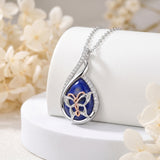 Sterling Silver Lapis Lazuli Black Onyx Moonstone Moss Agate Turquoise Butterfly Dragonfly Hummingbird  Pendant Necklace