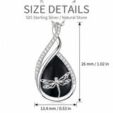 Sterling Silver Lapis Lazuli Black Onyx Moonstone Moss Agate Turquoise Butterfly Dragonfly Hummingbird  Pendant Necklace