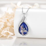 Sterling Silver Lapis Lazuli Black Onyx Moonstone Moss Agate Turquoise Butterfly Dragonfly Hummingbird  Pendant Necklace