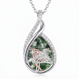 Sterling Silver Lapis Lazuli Black Onyx Moonstone Moss Agate Turquoise Butterfly Dragonfly Hummingbird  Pendant Necklace