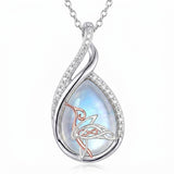 Sterling Silver Lapis Lazuli Black Onyx Moonstone Moss Agate Turquoise Butterfly Dragonfly Hummingbird  Pendant Necklace