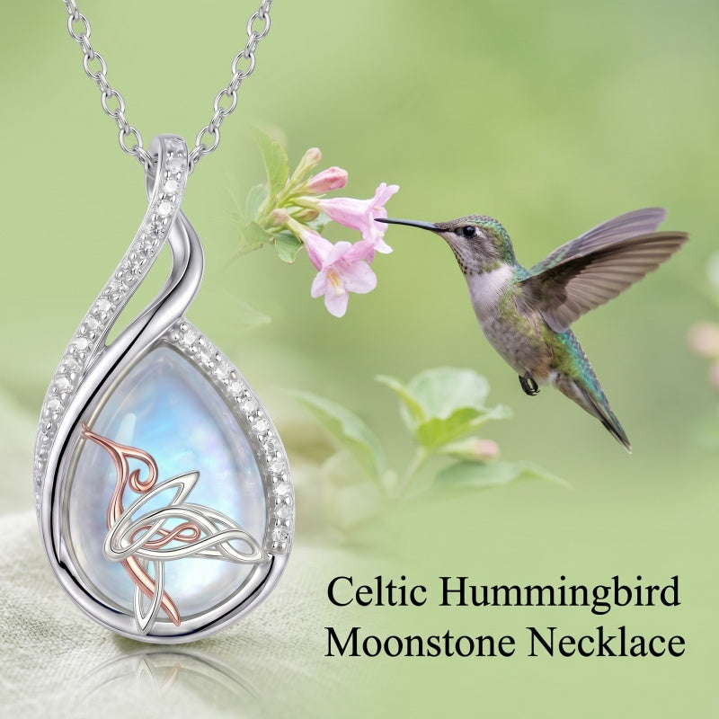 Sterling Silver Lapis Lazuli Black Onyx Moonstone Moss Agate Turquoise Butterfly Dragonfly Hummingbird  Pendant Necklace