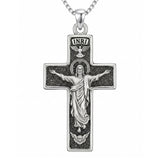 Sterling Silver Cross Pendant Necklace Christian Religious Jewelry Gifts for Anniversary