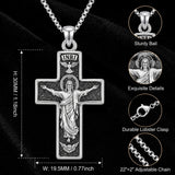 Sterling Silver Cross Pendant Necklace Christian Religious Jewelry Gifts for Anniversary