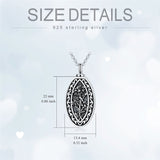 Personalized Custom Birth Flower Urn Necklace for Ashes S925 Silver 12 Month Pendant Cremation Jewelry for Women