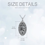 Personalized Custom Birth Flower Urn Necklace for Ashes S925 Silver 12 Month Pendant Cremation Jewelry for Women